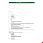 Medical Questionnaire Template example document template