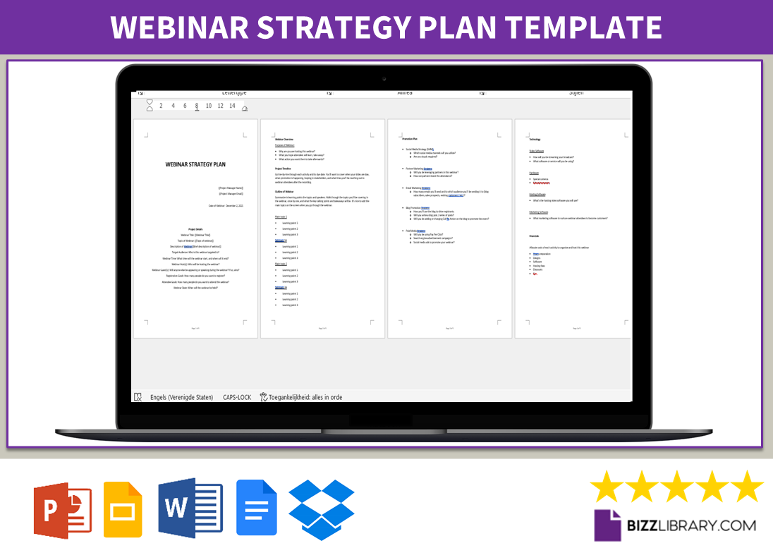 webinar plan sample