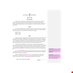 Create Your Last Will And Testament with Our Trusted Template example document template