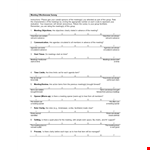 Meeting Effectiveness Survey Template example document template