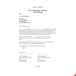 Proof of Funds Letter Template - Account Confirmation Number example document template