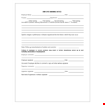 Employee Warning Notice - Addressing Employee Problems | Company Name example document template