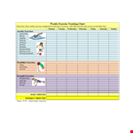 Exercise Tracking Chart Template example document template