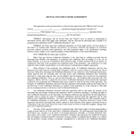 Mutual Non Disclosure Agreement Template Word Ktycdsutxo example document template