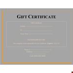 Gift Certificate Templates - Customizable and Printable example document template