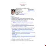 Digital Photographer Resume - Showcase Your Photography Skills | Daneshvar Photos example document template