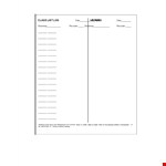 Class Roster List Template example document template