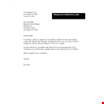 Refusal Letter: National Job Rejection – Wayne Miller example document template