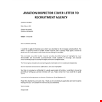 Aircraft inspector Cover letter example document template