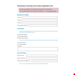 DA Form for Leave and Annual Service - Download Now example document template