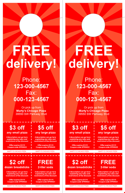 Delivery Coupon template