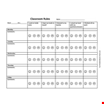 Printable Classroom Behavior Chart for Effective Classroom Management example document template