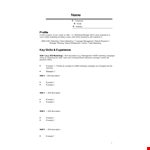 Marketing Manager Resume Format Template example document template