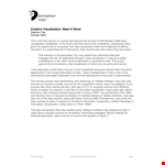 Creative Data Visualization Example | Software for Visualization example document template