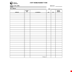 Staff Reimbursement Form Template example document template