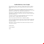 Top Landlord Reference Letter Tips for Your Rental Tenants example document template