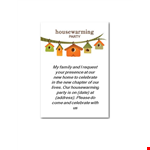 Invitation to our Housewarming Celebration - Requesting Your Family's Presence example document template