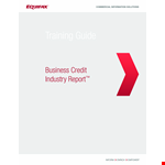 Discover the Latest Trends in the Business Credit Industry Report example document template