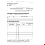 Employment Application Template - Apply for a Position | Provide Your Address and Title example document template