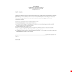 Payment Agreement Letter Template example document template