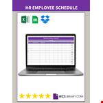 Employee Schedule Template example document template