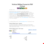 Medical Bill example document template