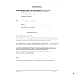 Simple Contract example document template