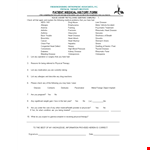 Printable Medical History Form | Complete Physical, Disease, Heart, and Therapy Documentation example document template