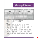 Group Fitness Calendar Template example document template