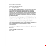 Employee Internship Letter example document template