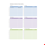 Weekly Appointment Calendar Template example document template