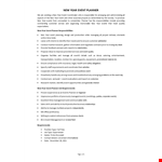 Job Description For Event Coordinator example document template