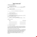 Marriage Contract Template - Protect Your Agreement, Parties, and Child example document template