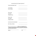 English Translation Of Birth Certificate example document template
