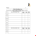 Track Your Reading Progress with Our Reading Log Template example document template
