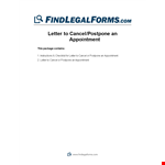 Reschedule Doctor Appointment Letter Template - Cancel, Postpone, and Provide Instructions example document template 
