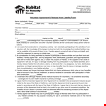 Volunteer Release Of Liability Form Template example document template
