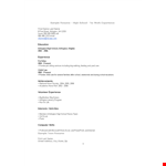 No Experience Summer Job Resume example document template