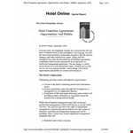 Hotel Franchise Agreement - Download Affordable Template example document template