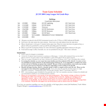 Check Out Our Game Schedule for March and Playoffs - Join Us for Exciting Games! example document template