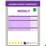 Kakeibo template example document template