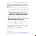 Sample Contractor Non Disclosure Agreement | Protect Your Information example document template