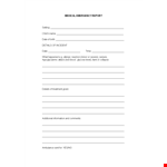 Medical Emergency Incident Report example document template
