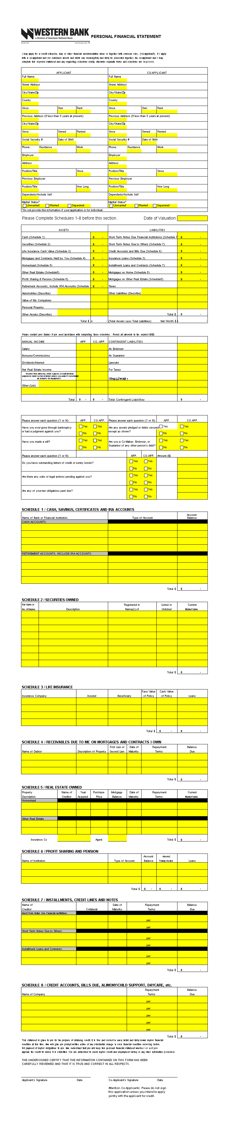 Free Personal Financial Statement Template Manage Your Schedule free-personal-financial-statement-template-manage-your-schedule