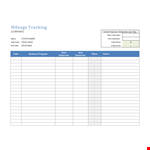 Keep Track of Your Mileage with Our Mileage Log Template - Download Now! example document template