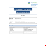 Management Performance Improvement Plan Template | Improve Health Performance example document template 