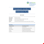 Management Performance Improvement Plan Template | Improve Health Performance example document template
