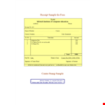Professional Fee Receipt Template: Create Sample Receipts for Your Institute | Infotech example document template