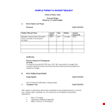 Mentorship Project Sample Budget Proposal Template example document template