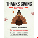 Easy & Elegant Thanksgiving Menu Template | Happy Thursday in November example document template